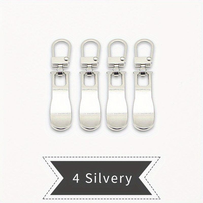 8pcs Metal Zipper Pullers for Sewing Bags Down Jacket, Detachable Zipper Sliders