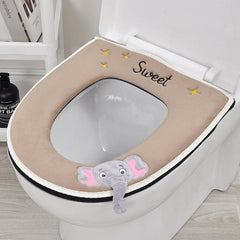 Toilet Seat Cushion Zipper Style Three Dimensional Toilet Cover
