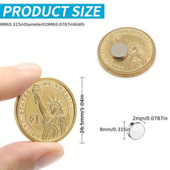 50pcs 8.2mm Tiny Magnets Mini Magnets Whiteboard Round Neodymium Magnet