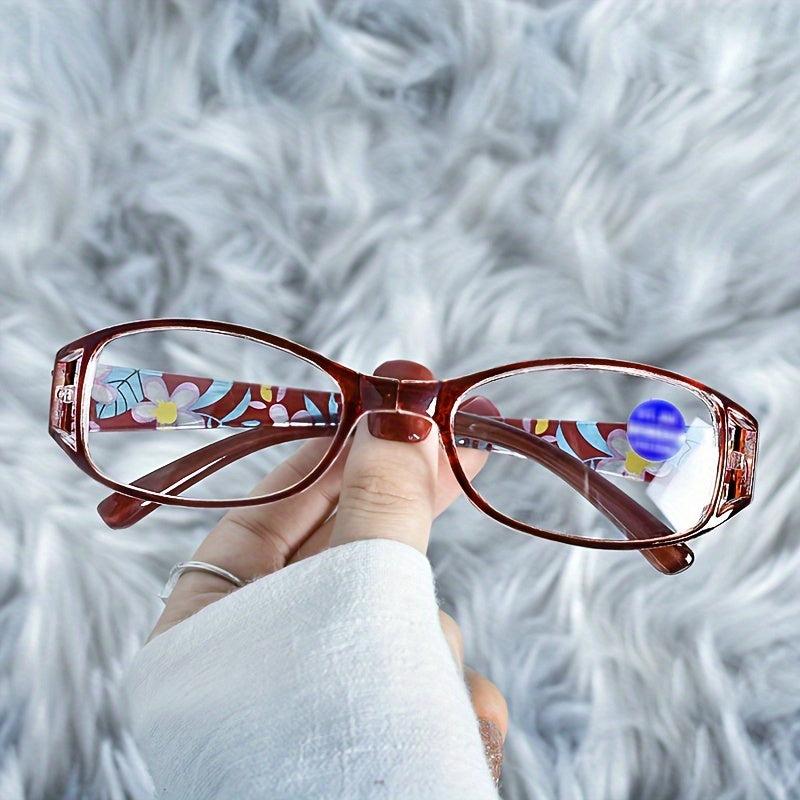 Stylish Anti Light Coated Presbyopic Glasses Women's Printed Presbyopic Glasses