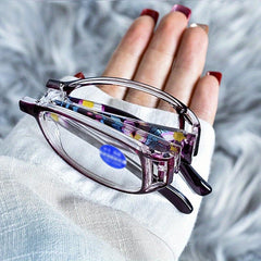 Stylish Anti Light Coated Presbyopic Glasses Women's Printed Presbyopic Glasses
