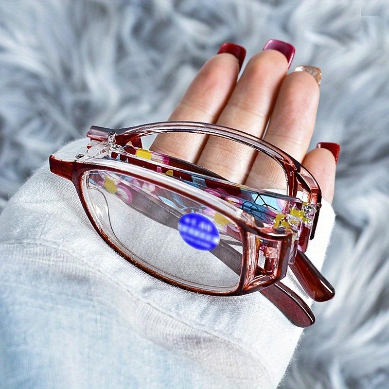 Stylish Anti Light Coated Presbyopic Glasses Women's Printed Presbyopic Glasses