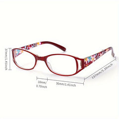 Stylish Anti Light Coated Presbyopic Glasses Women's Printed Presbyopic Glasses