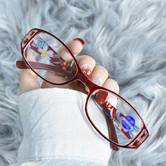Stylish Anti Light Coated Presbyopic Glasses Women's Printed Presbyopic Glasses