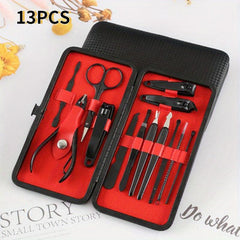 Professional Nail Clipper Kit - 9, 13, 24 Pieces Set - Stainless Steel