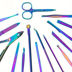 Professional Nail Clipper Kit - 9, 13, 24 Pieces Set - Stainless Steel