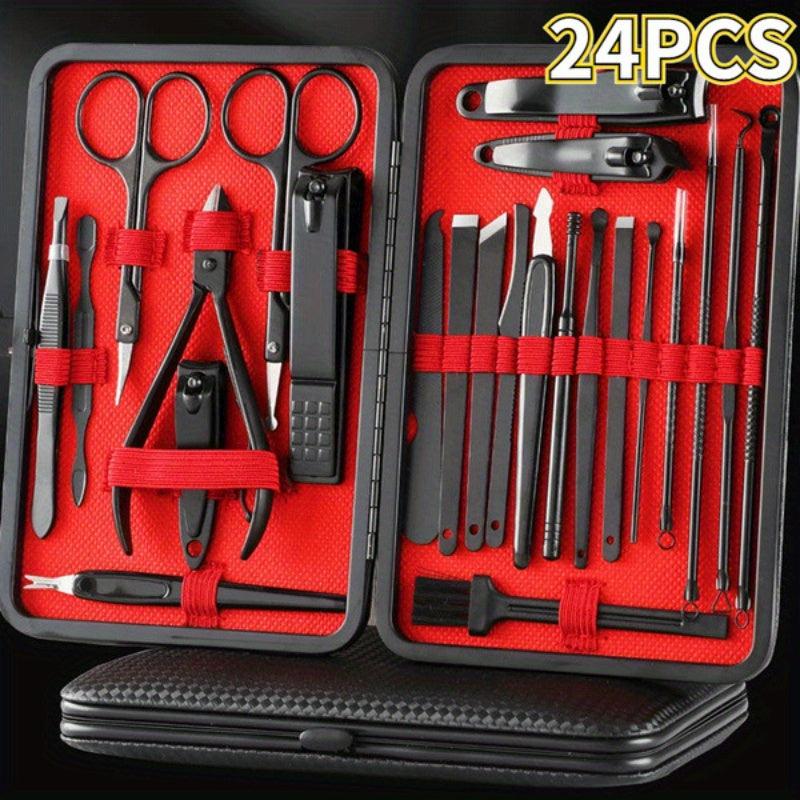 Professional Nail Clipper Kit - 9, 13, 24 Pieces Set - Stainless Steel
