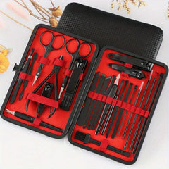 Professional Nail Clipper Kit - 9, 13, 24 Pieces Set - Stainless Steel