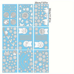 200pcs Christmas Window Stickers Snowflake Elk Ball Stickers