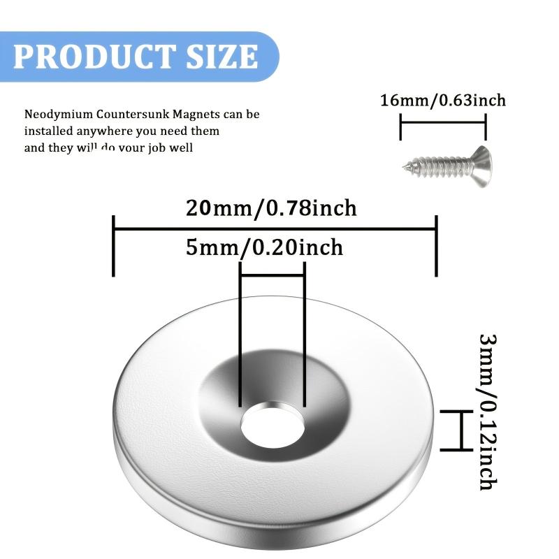 8pcs Strong Neodymium Magnets Small Ring Round Heavy Duty Rare Earth Magnet