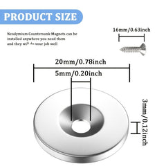 8pcs Strong Neodymium Magnets Small Ring Round Heavy Duty Rare Earth Magnet