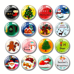 16Pcs Glass Magnetic Refrigerator Magnet Life Tree Glass Fridge Decoration