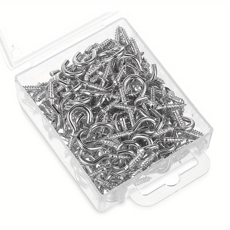 120pcs 1/2' Cup-shaped Ceiling Hooks Metal Screw Display Hooks