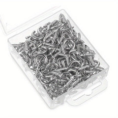 120pcs 1/2' Cup-shaped Ceiling Hooks Metal Screw Display Hooks