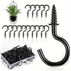 120pcs 1/2' Cup-shaped Ceiling Hooks Metal Screw Display Hooks