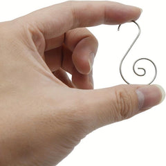 100pcs Stainless Steel Christmas Ornament Hooks S Hanger