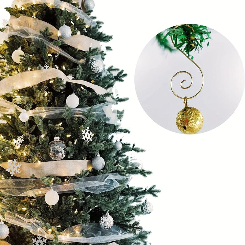 100pcs Stainless Steel Christmas Ornament Hooks S Hanger