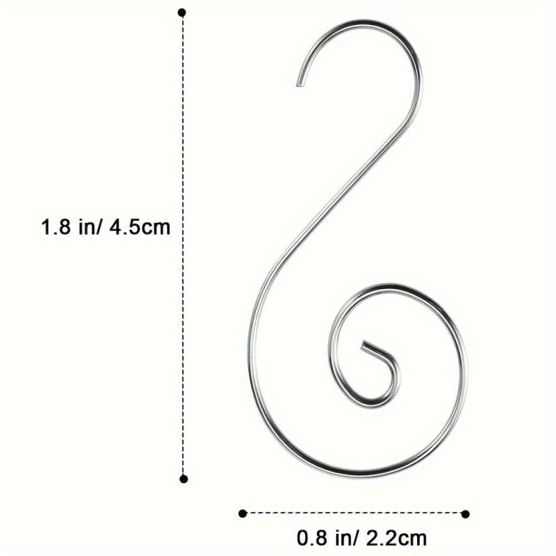 100pcs Stainless Steel Christmas Ornament Hooks S Hanger