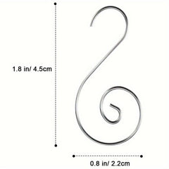 100pcs Stainless Steel Christmas Ornament Hooks S Hanger