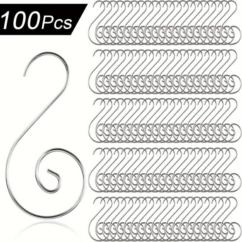 100pcs Stainless Steel Christmas Ornament Hooks S Hanger