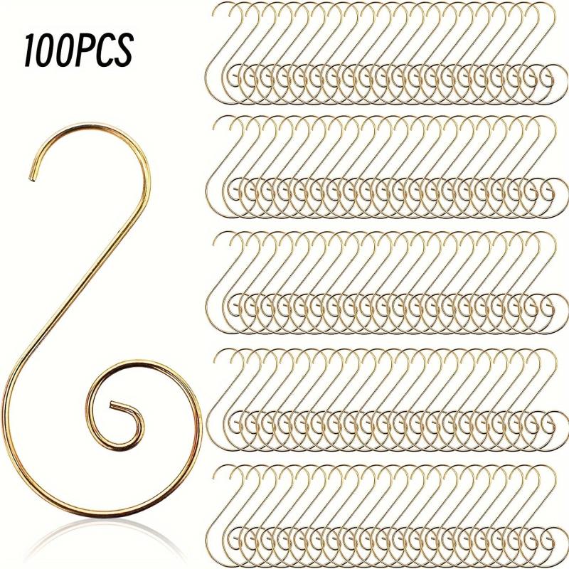 100pcs Stainless Steel Christmas Ornament Hooks S Hanger