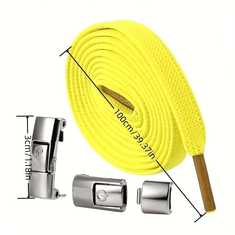 Lazy Man Elastic Shoelaces No Tie Shoe Laces Metal Button
