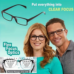 Resin Lens Light Reading Glasses Anti-fatigue, Smart Zoom Technology