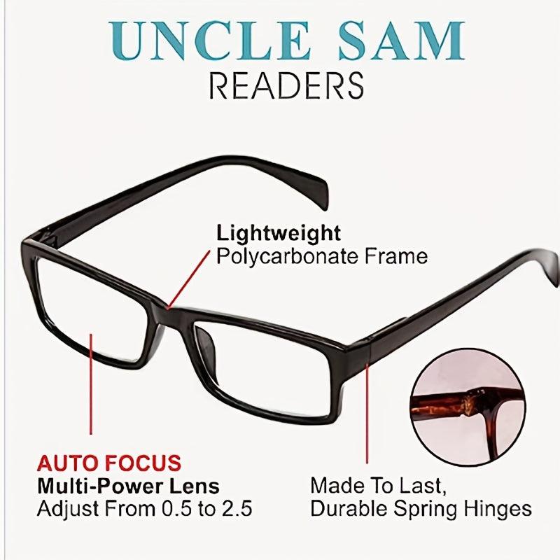 Resin Lens Light Reading Glasses Anti-fatigue, Smart Zoom Technology