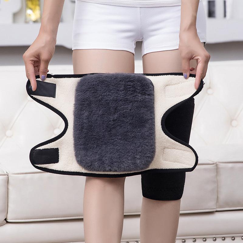 Warm Knee Pads Double Layer Cashmere For Elderly Winter Riding Wind Cold