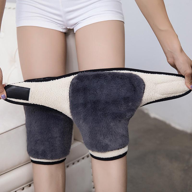 Warm Knee Pads Double Layer Cashmere For Elderly Winter Riding Wind Cold