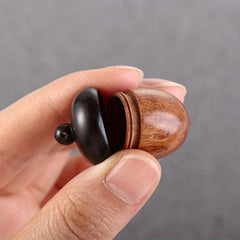 Mini Sandalwood Medicine Pill Box Portable Tablets Storage Sealed Can