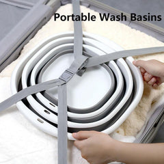 Portable Plastic Folding Washbasin Adult Baby Bathtub