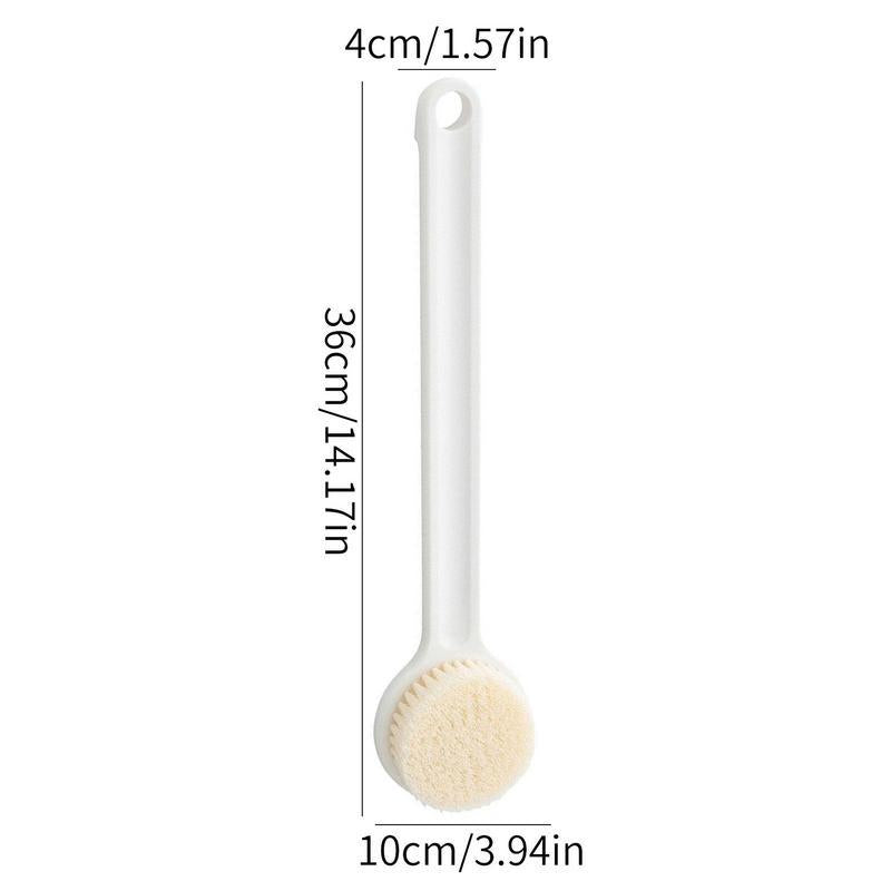 Long Handled Soft Bristled Scrubbing Tool for Comfortable Body Cleaning