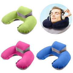 Inflatable Soft Car Travel Neck Rest Air Cushion U Pillow