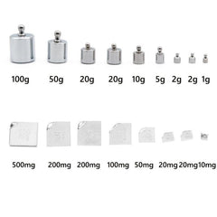 17pcs Precision Weight Set 10mg 100g Calibration Steel Kit Set