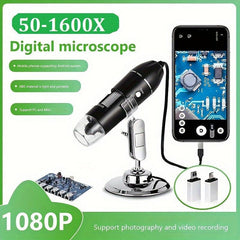 3 in 1 HD Digital Microscope Support Mobile Phone Android Computer 1600X