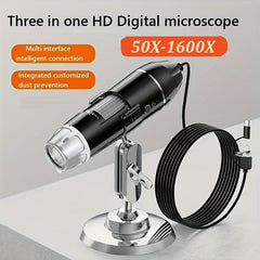 3 in 1 HD Digital Microscope Support Mobile Phone Android Computer 1600X