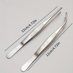 2pcs Stainless Steel Tweezers for Precision Work