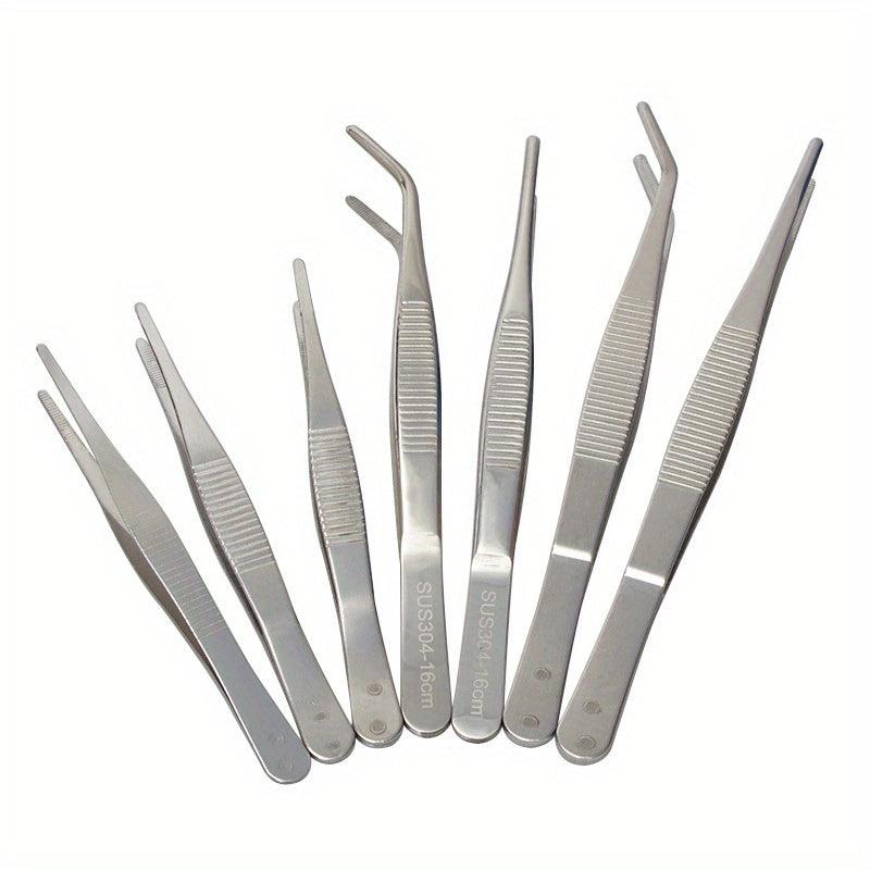 2pcs Stainless Steel Tweezers for Precision Work
