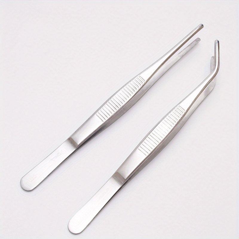 2pcs Stainless Steel Tweezers for Precision Work