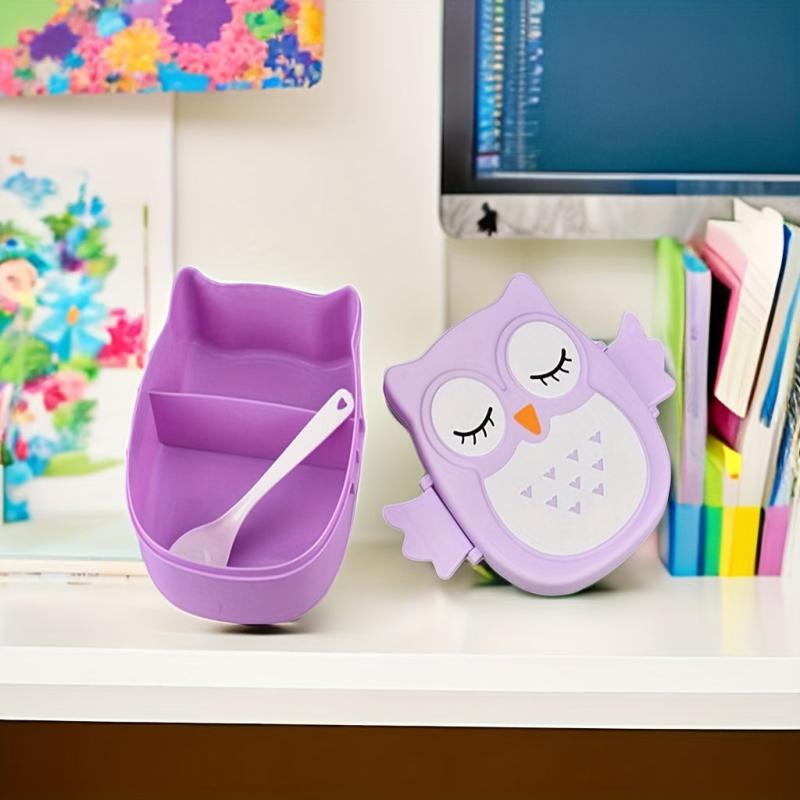 Cartoon Owl Student Bento Box Sealed Lunch Box