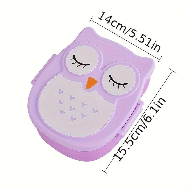 Cartoon Owl Student Bento Box Sealed Lunch Box
