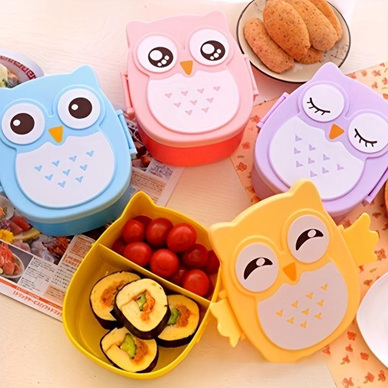 Cartoon Owl Student Bento Box Sealed Lunch Box