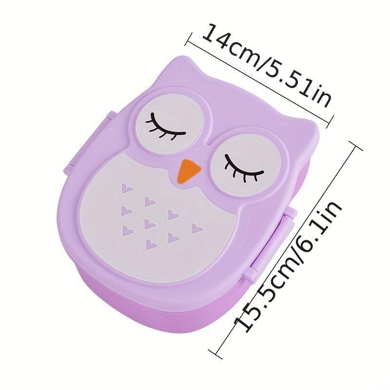 Cartoon Owl Student Bento Box Sealed Lunch Box