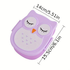 Cartoon Owl Student Bento Box Sealed Lunch Box