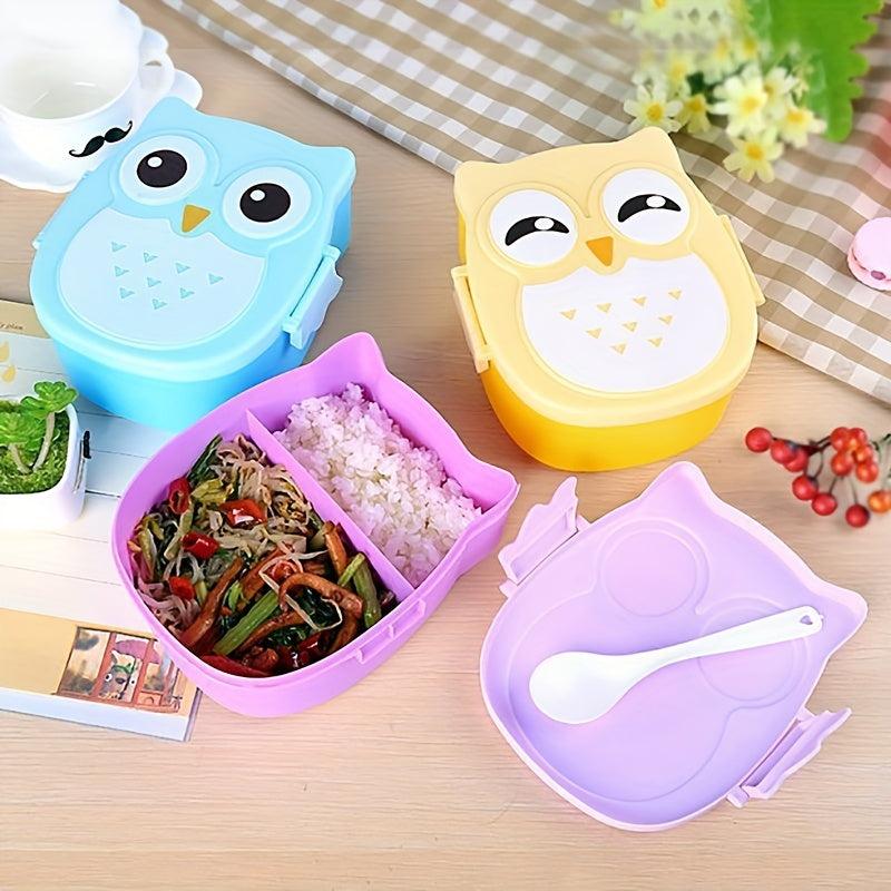 Cartoon Owl Student Bento Box Sealed Lunch Box