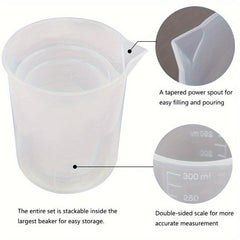 9pcs Plastic Cylinders & Beakers Set with 4 Bottles & 5 Cups