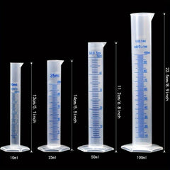 9pcs Plastic Cylinders & Beakers Set with 4 Bottles & 5 Cups