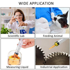 4pcs Industrial Syringe Liquid Measurement Tool for Laboratories Dispensing