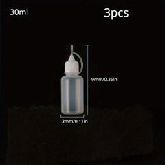 3pcs 10ML 30ML Sealing Glue Bottle Craft Tool DIY Glue Applicator Needle